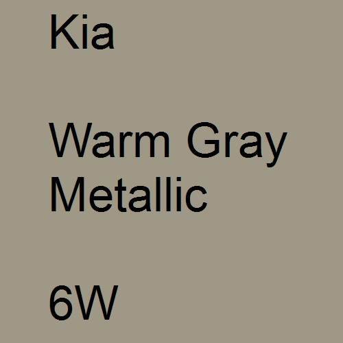 Kia, Warm Gray Metallic, 6W.